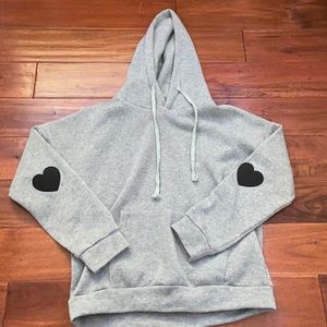 Grey Hoodie with Elbow Detailing